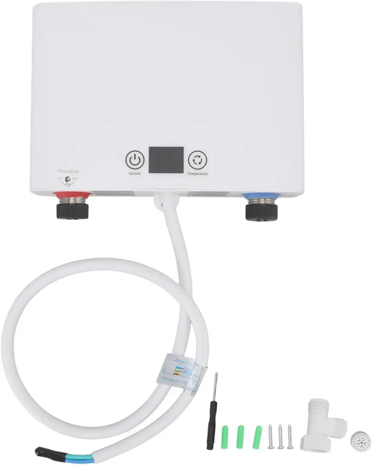 Scaldabagno Elettrico Istantaneo ABS, Efficienza Energetica, Montaggio Facilità, 220V, Ideale per Lavello