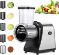Affettatrice Elettrica 250W, Grattugia 5-in-1 con Lame in Acciaio Inossidabile, Multifunzione per Verdure e Formaggi
