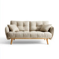 Sofa Set Fabric Upholstery Modern Design 180x85x80 cm Beige