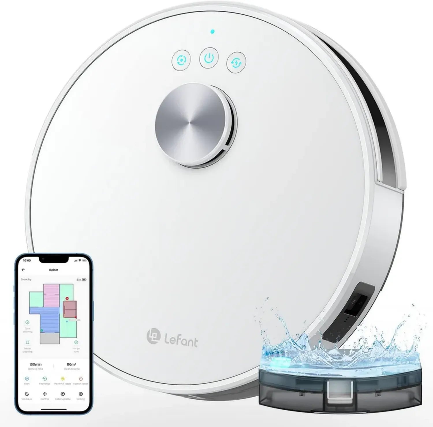 Robot Aspirapolvere Lefant M1 con Navigazione Intelligente e Batteria a Lunga Durata