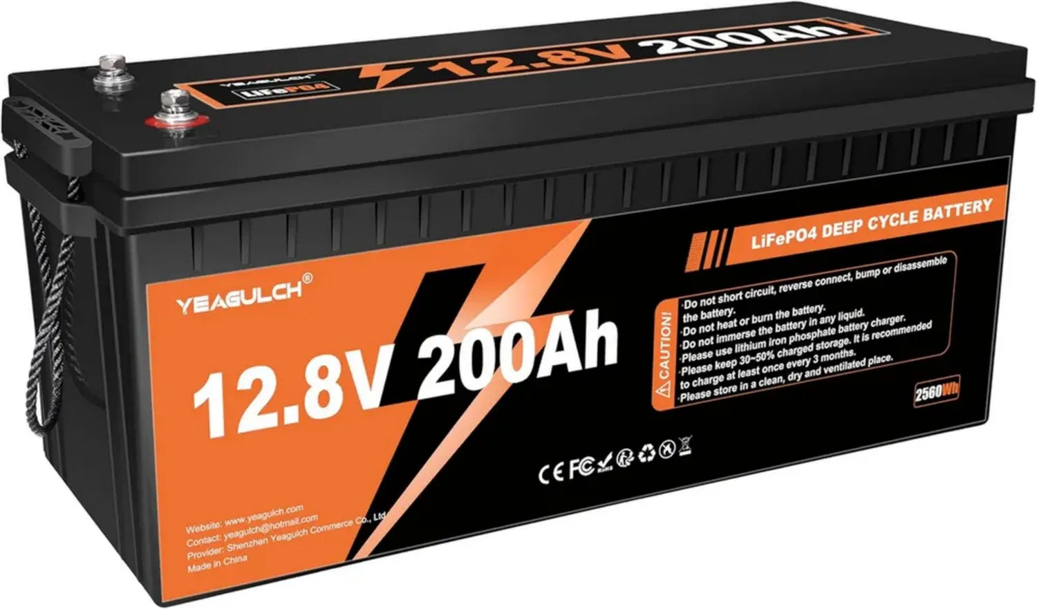 Batteria Lifepo4 12V 200Ah a Ciclo Profondo per Fotovoltaico e Camper