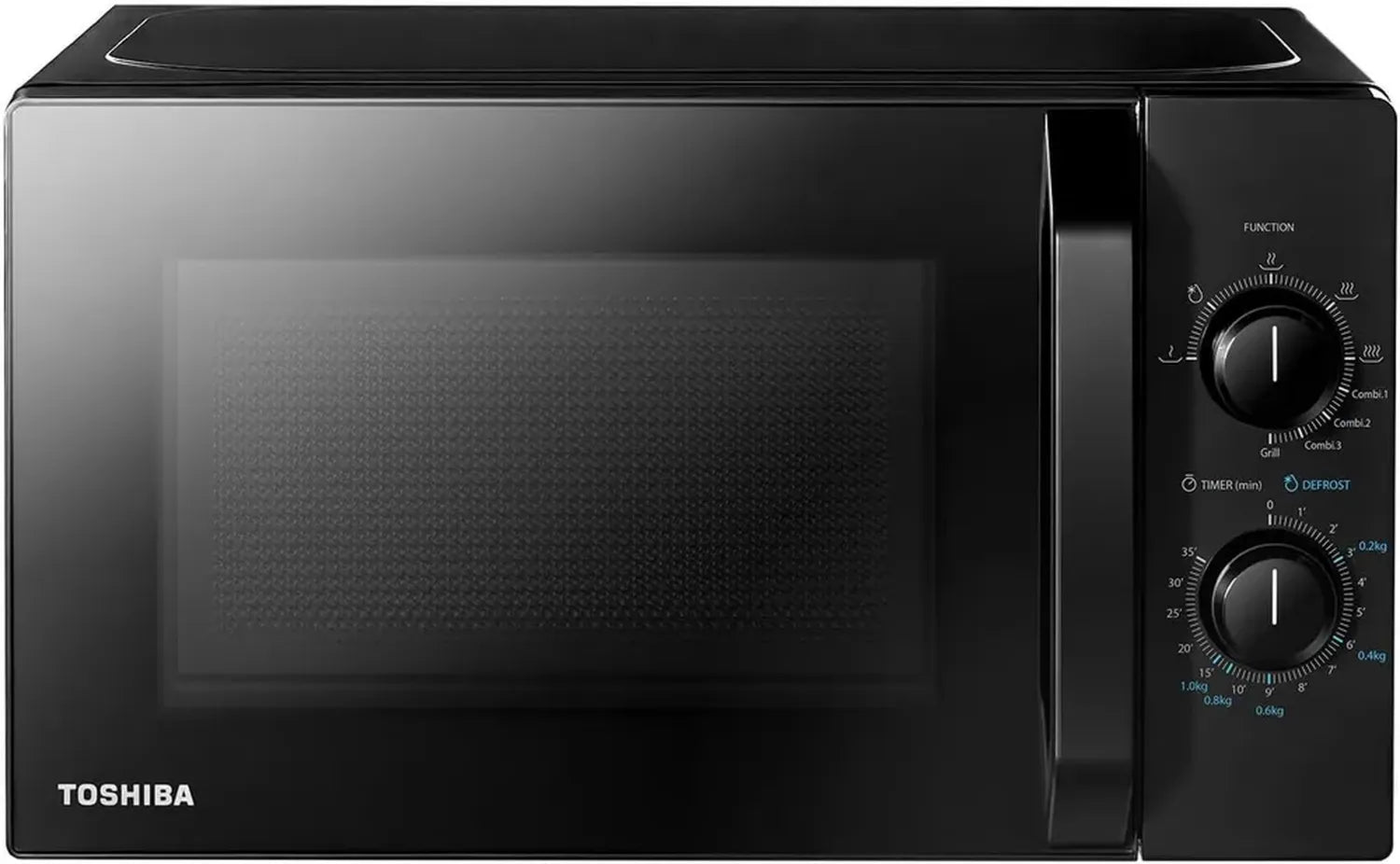 Microonde TOSHIBA 700W con Grill Croccante, 5 Livelli di Potenza, Nero