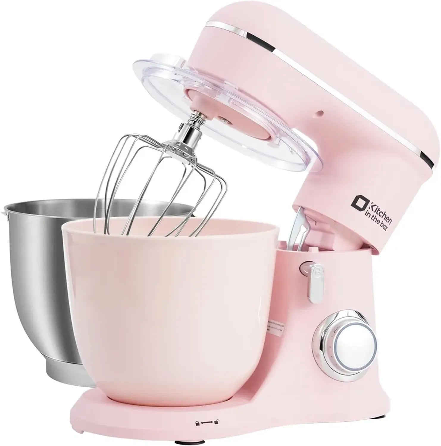 Impastatrice Planetaria da Cucina, 1300W con 10 Velocità, Doppia Ciotola 4,5L e 5L, Rosa Chiaro