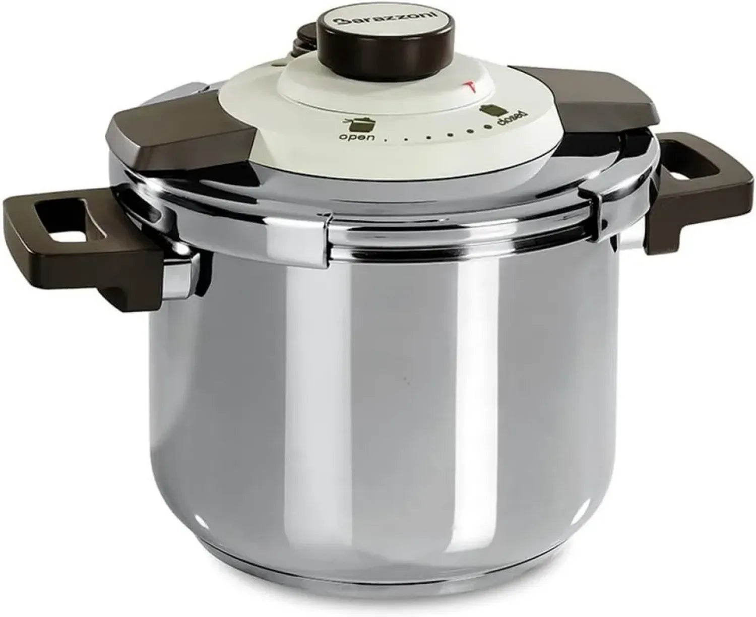 Barazzoni Pentola a Pressione Acciaio Inox 4,5L, Sistema Duale, Ø22cm, Made in Italy