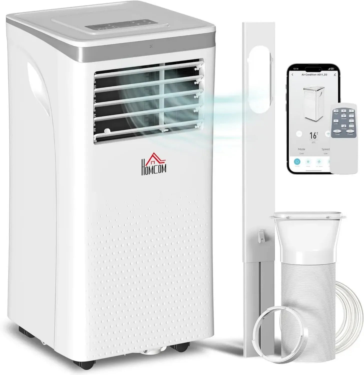 Climatizzatore Portatile 10000 BTU 4 in 1 con WiFi e Telecomando