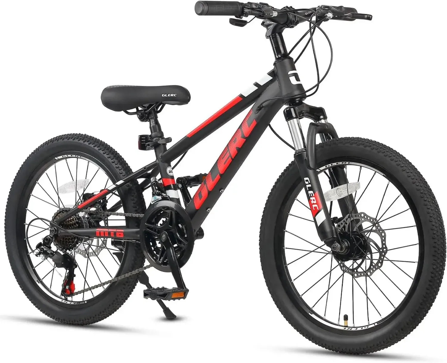 Bicicletta Glerc Skyline per Bambini 20-24 Pollici, 21 Velocità, Sospensione Anteriore e Freni a Disco