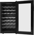 Cantinetta Vino 32 Bottiglie con Display LED e Porta Doppio Vetro, Regolazione 12-18°C, Ripiani Fino a 9kg, Silenziosa 38dB