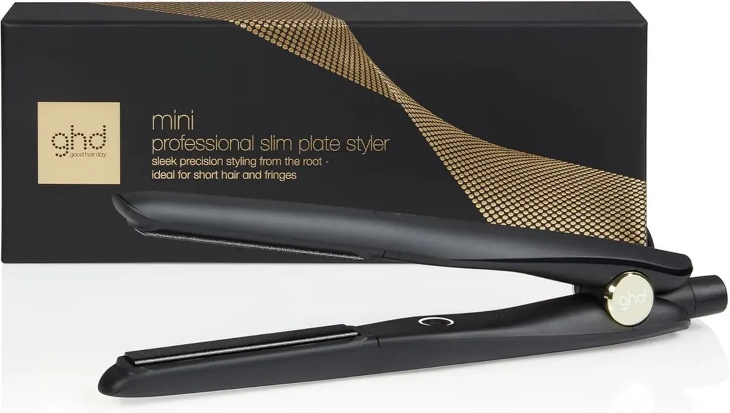 ghd Mini Styler: Piastra Professionale per Capelli Corti e Frange, Nero Lucente