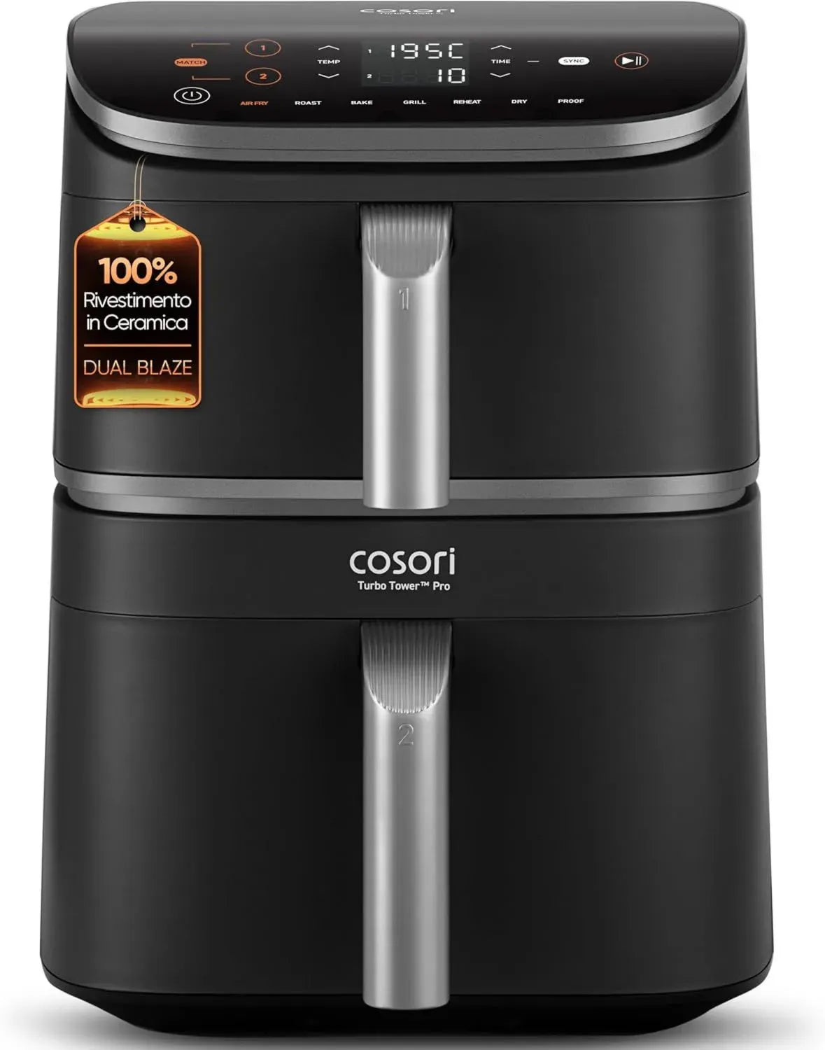 Friggitrice ad Aria COSORI Turbo 10,8L con Ceramica e 7 Funzioni