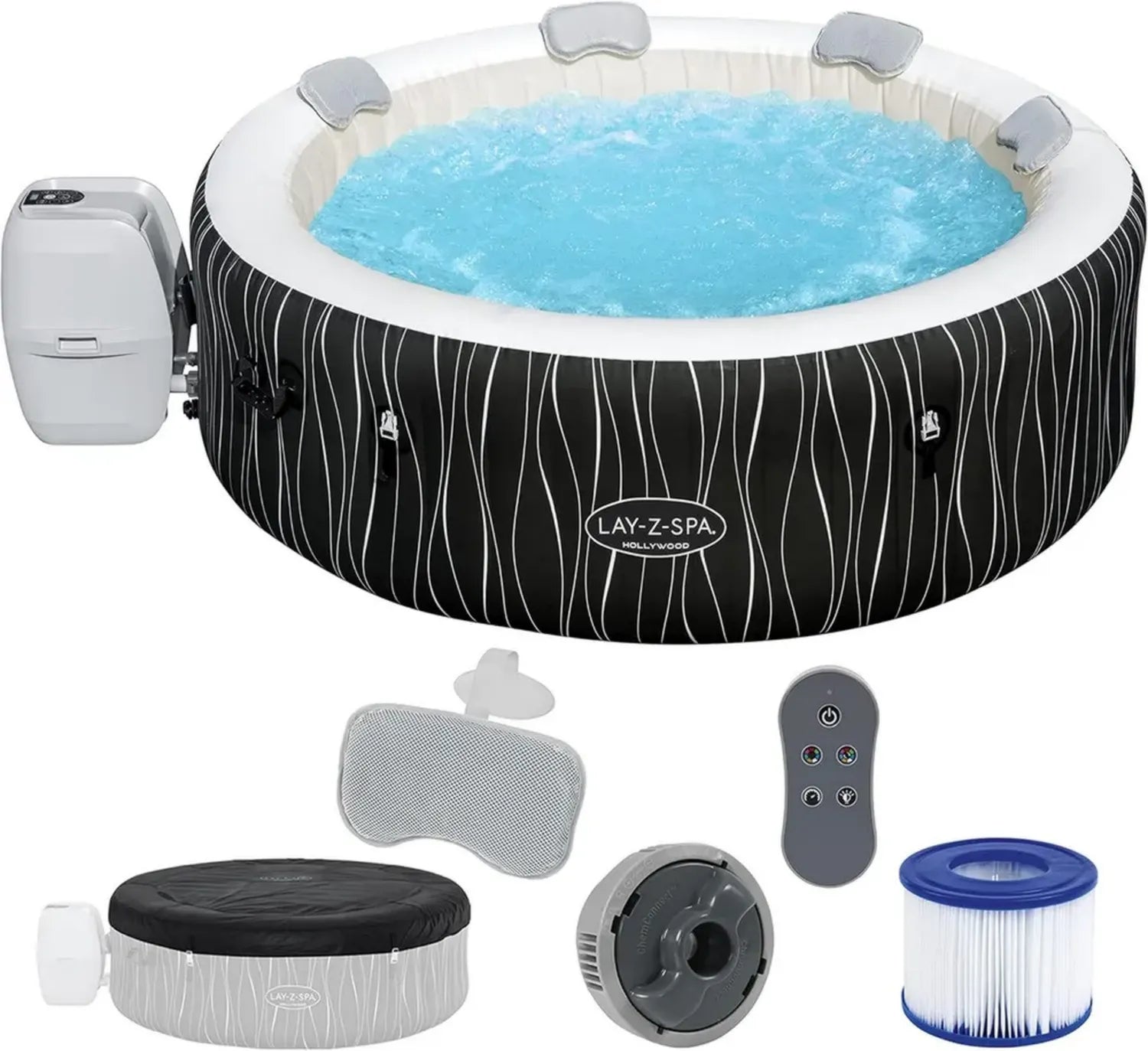 Bestway Lay-Z-Spa AirJet Minipiscina Gonfiabile Idromassaggio Hollywood