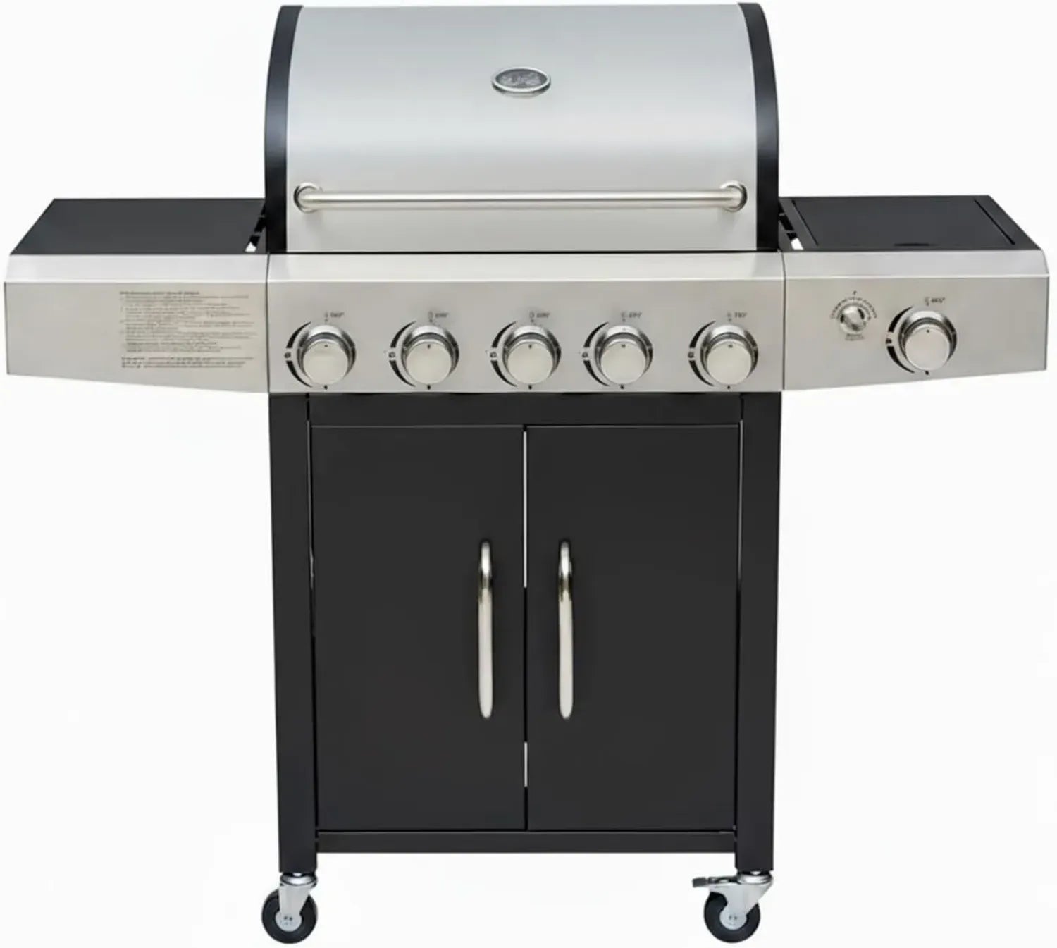 Grill a Gas XXL 19 kW con 6 Bruciatori, Coperchio e Termometro