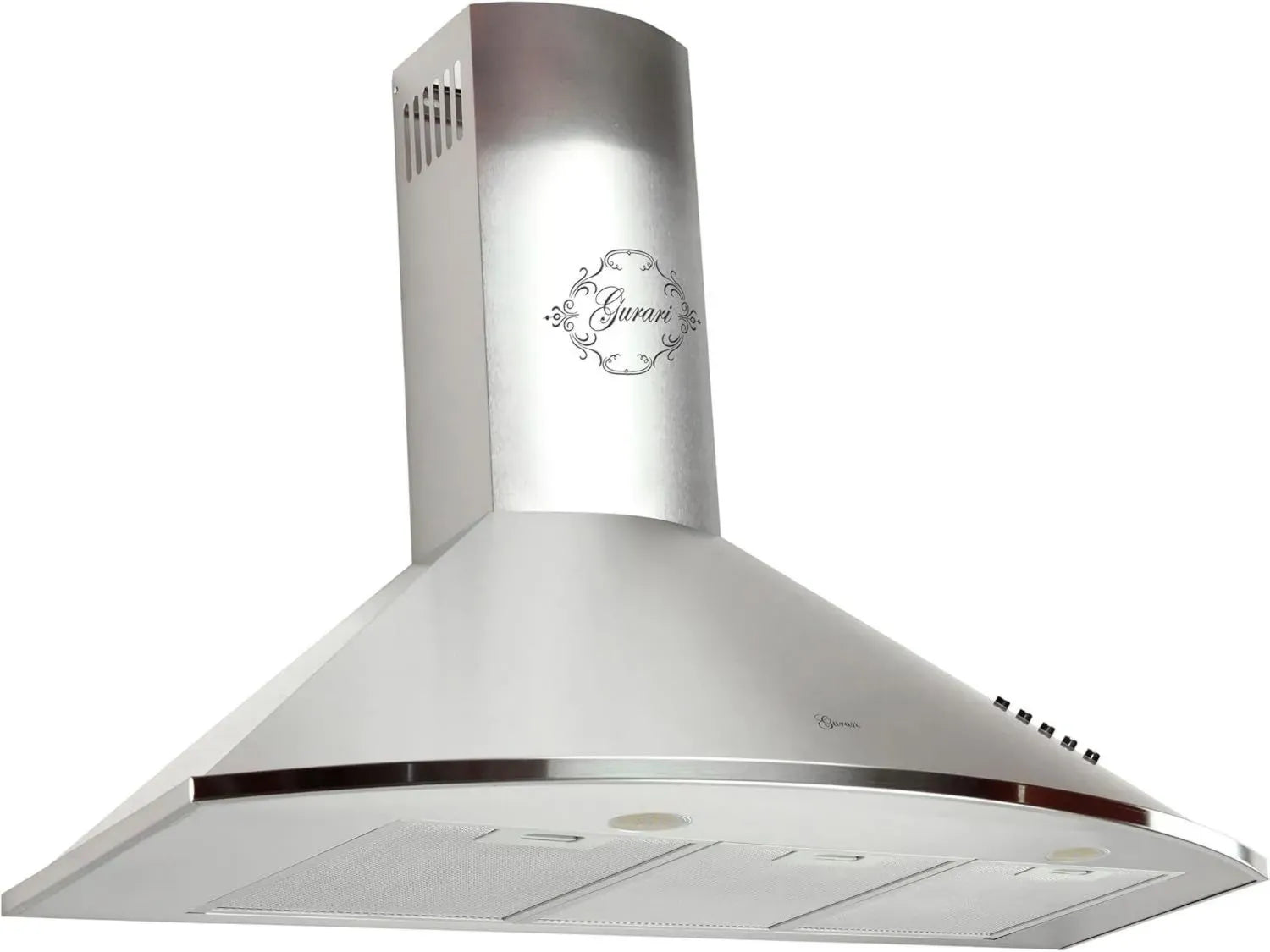 Gurari Cappa da Cucina 90 cm in Acciaio Inox con Aspirazione 1000 m³/h, Illuminazione LED e 3 Velocità