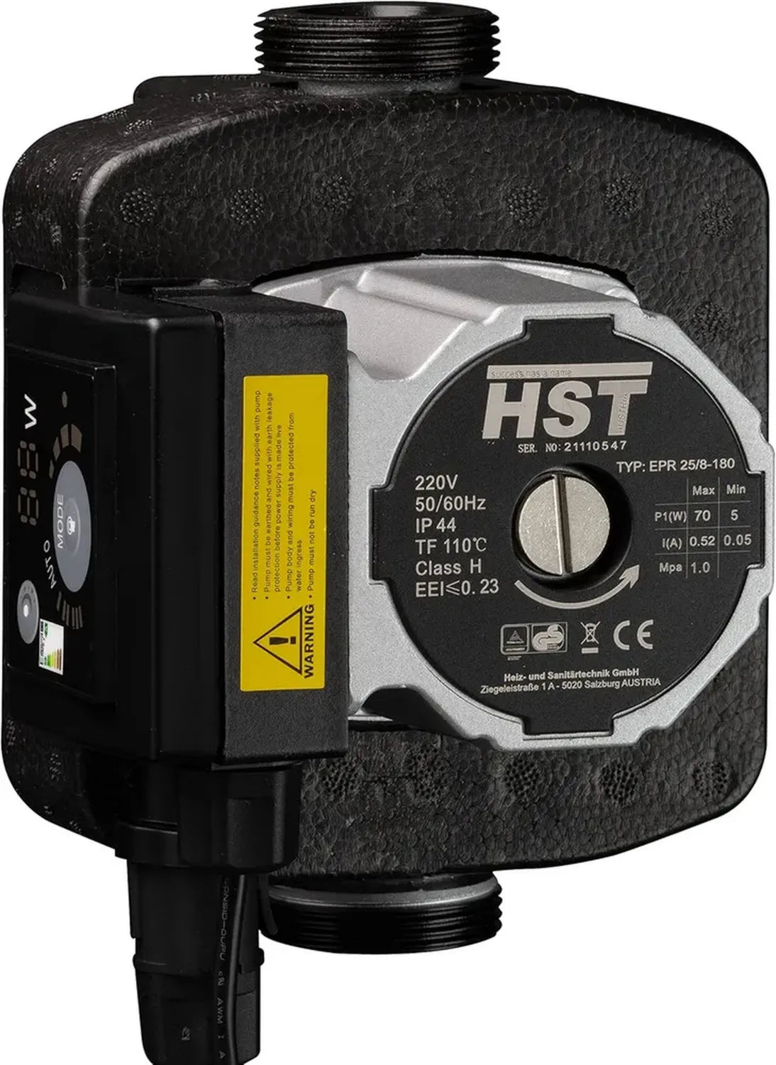 HST | Pompa di Circolazione ad Alta Efficienza 25-8/180 mm | Controllo Velocità PWM