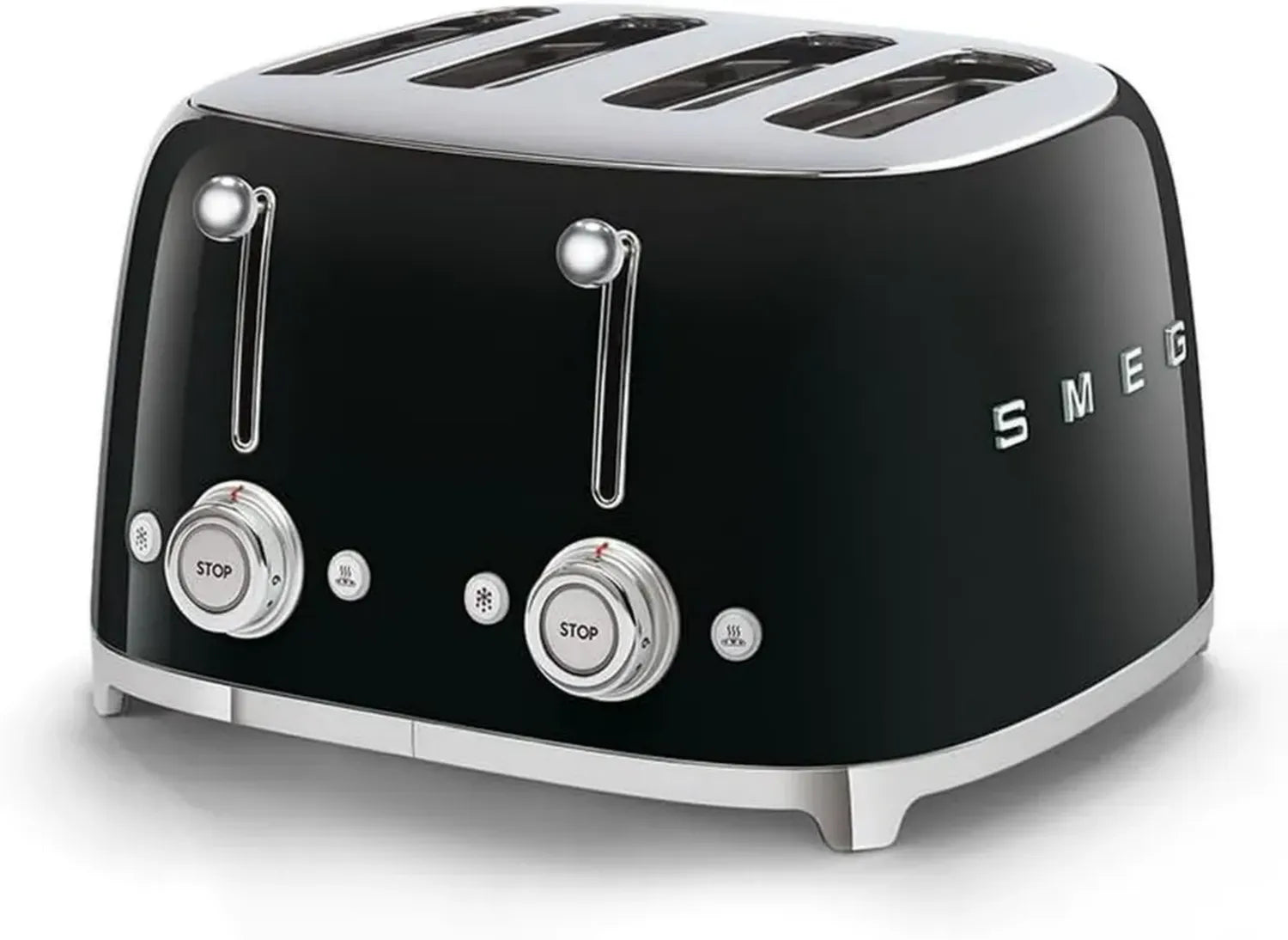 Smeg Tostapane 4 Fette, 6 Livelli, Riscaldamento e Scongelamento, Nero, 2000W