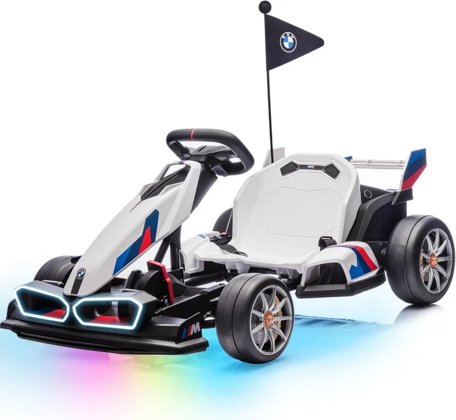Kart Elettrico per Bambini 24V BMW con Motori Potenti e Modalità Drift