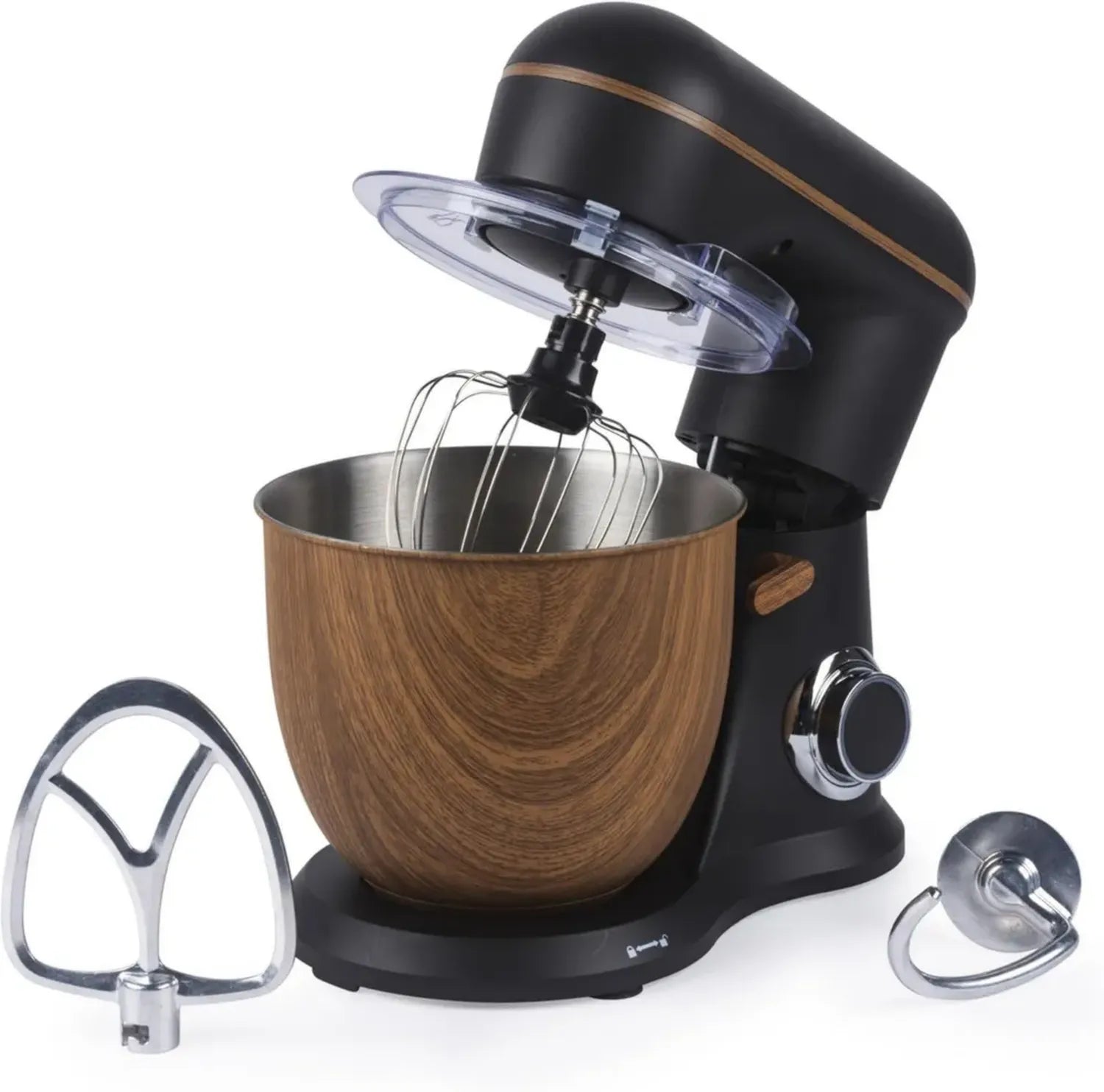Mixer da Cucina Salter Toronto 1300W, Ciotola 5L in Acciaio Inox, 10 Velocità, Nero Opaco