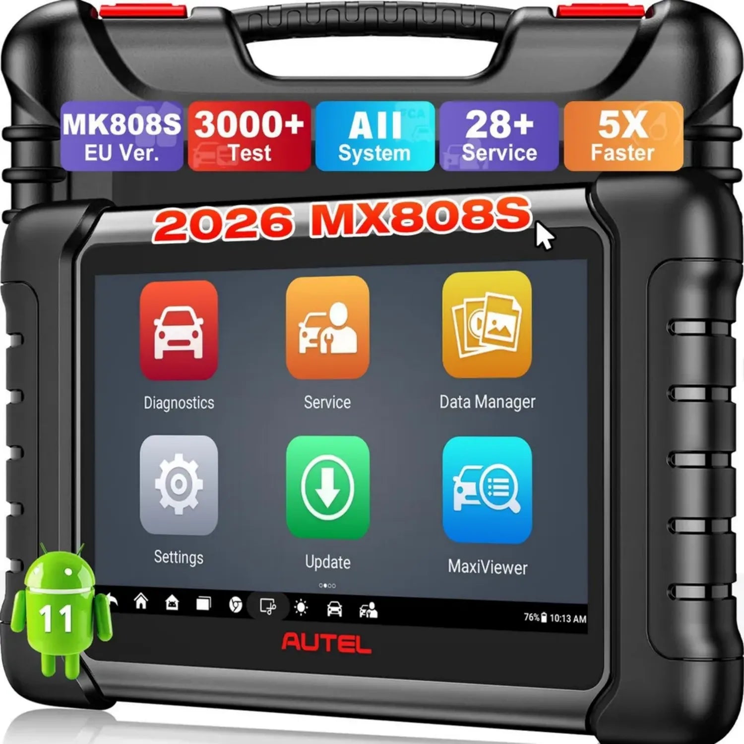 Autodiagnosi Avanzata MX808S: Compatibile con Sistemi Multipli e Codifica Iniettori
