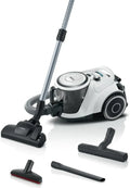 Bosch Serie 6 Aspirapolvere Senza Sacchetto Potente e Silenzioso, Bianco