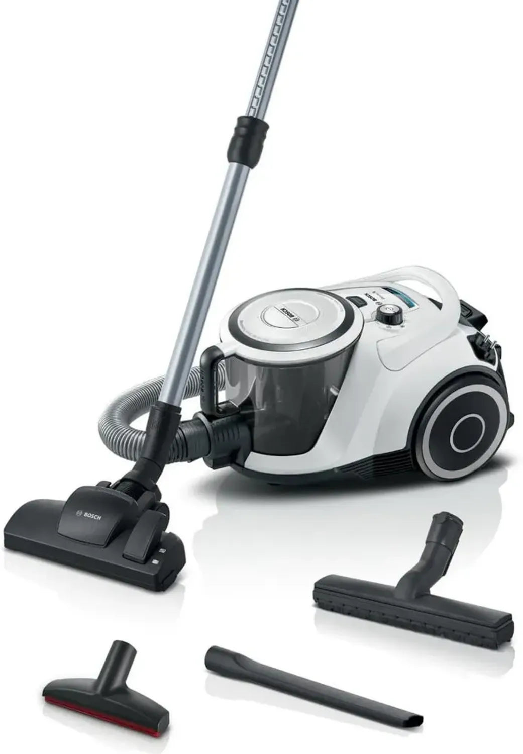 Bosch Serie 6 Aspirapolvere Senza Sacchetto Potente e Silenzioso, Bianco
