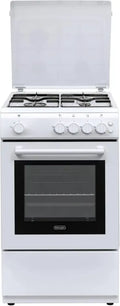 Cucina a Gas DL 554 GW con Forno Integrato, 4 Fuochi, 50x50 cm, Bianco, Classe A