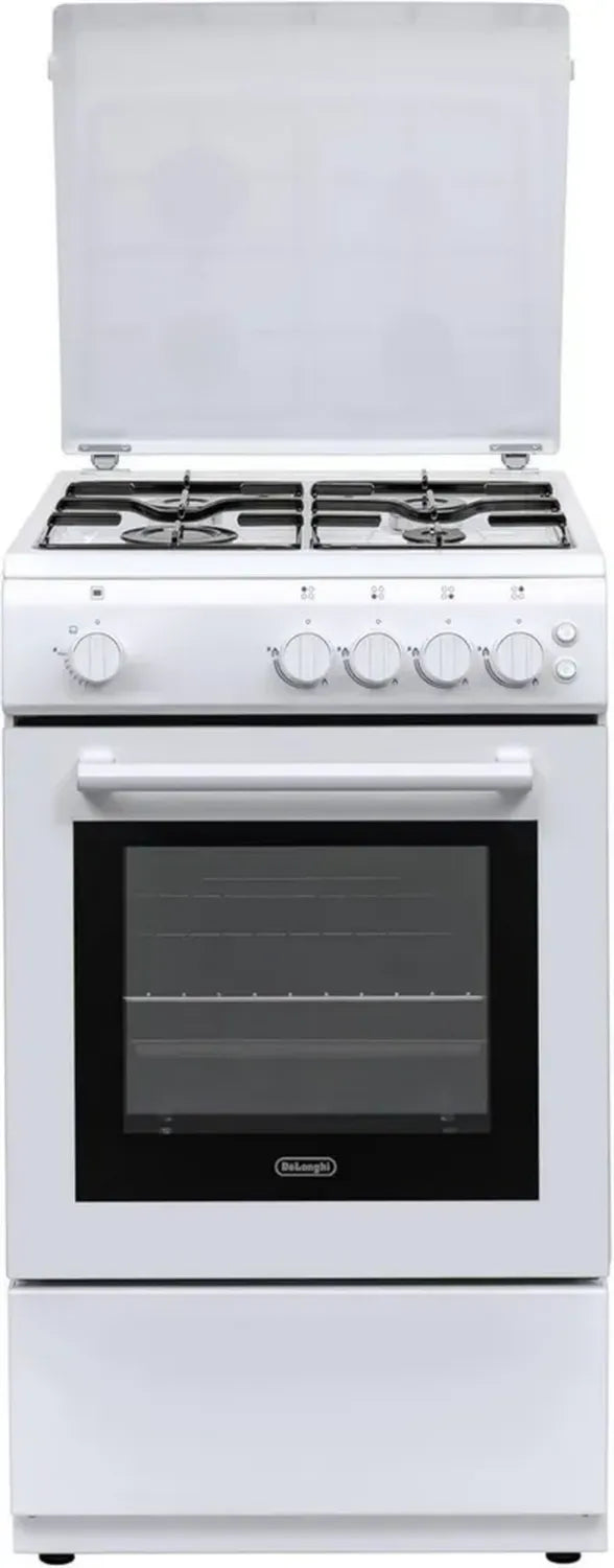 Cucina a Gas DL 554 GW con Forno Integrato, 4 Fuochi, 50x50 cm, Bianco, Classe A