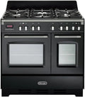 De Longhi Cucina a Gas 5 Fuochi con Doppio Forno Elettrico, 90x60 cm, Antracite, Serie Mastercook